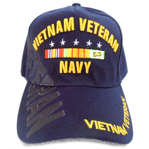US Navy Vietnam Veteran Hat Blue Adjustable Cap-Cyberteez