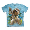 The Mountain Sloth And Butterflies Adult Unisex T-Shirt-Cyberteez
