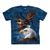 The Mountain USA American Eagle Flag Collage Adult Unisex T-Shirt-Cyberteez