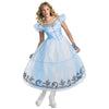 Alice In Wonderland Women's Adult Deluxe Blue Dress Movie Costume-Cyberteez