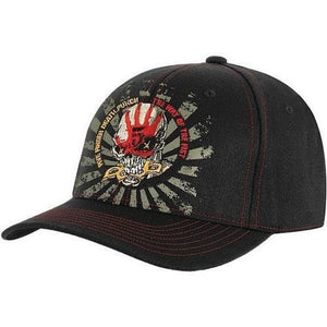 Five Finger Death Punch Red Ninja Flex Fit Baseball Hat Cap-Cyberteez
