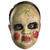 Doll Face Mask Smeary Scary Creepy Cracked Costume Accessory-Cyberteez