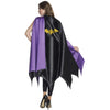 Batgirl Deluxe Satin Lined Women's Batman Costume Cape w/ Embroidered Logo-Cyberteez