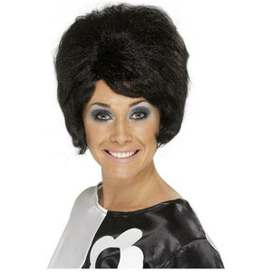 60's Beehive Bouffant Women's Black Wig Costume Accessory-Cyberteez