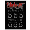 SLIPKNOT If You Are 555 Then I'm 666 Tapestry Cloth Poster Flag Wall Banner 30" x 40"-Cyberteez