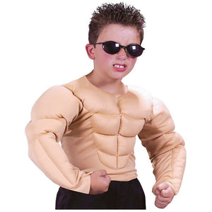 Muscle Costume Boys Padded Kids Youth Shirt-Cyberteez
