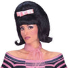 50's Women's Black Bouffant Costume Wig-Cyberteez