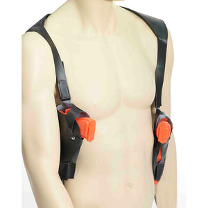Double Shoulder Holster And Toy Pistol Guns Detective Gangster Costume Accessory-Cyberteez