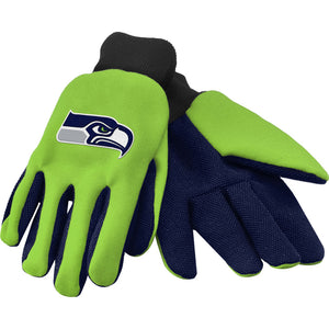 Seattle Seahawks NFL Team Adult Size Utility Work Gloves-Cyberteez