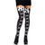 Skull & Crossbones Women's Thigh High Leggings Stockings w/ Bow (Black/White)