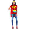 Wonder Woman Logo Superhero Women's Costume T-Shirt w/ Cape And Tiara-Cyberteez