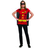 Robin Superhero Batman Women's Costume T-Shirt w/ Cape And Mask-Cyberteez