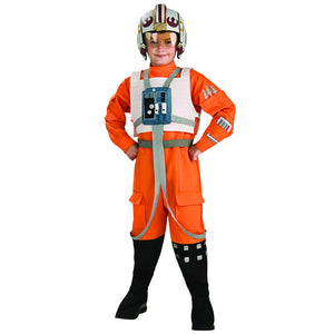 Star Wars Deluxe X-Wing Rebels Fighter Pilot Boys Kids Youth Child Size Costume-Cyberteez