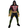 Robin ARKHAM KNIGHT Men's Deluxe Batman Costume T-Shirt w/ Hooded Cape And Mask-Cyberteez