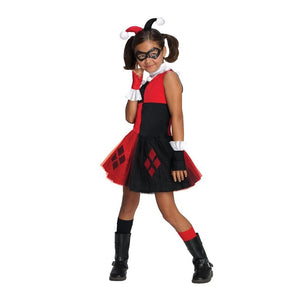 Harley Quinn Costume Dress Toddler And Girls Sizes Kids Child Youth Batman Outfit-Cyberteez