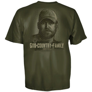Chris Kyle Frog Foundation Type Face GREEN American Sniper T-Shirt-Cyberteez