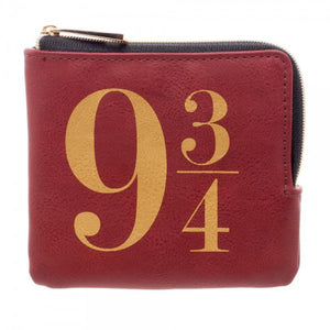 Harry Potter Hogwarts Crest Logo 9 3/4 Zip Wallet-Cyberteez