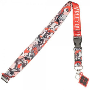 Harley Quinn Batman Multi Logo Lanyard-Cyberteez