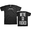 Metallica Glitch WE'RE SO F*CKED Hard Wired Logo T-Shirt-Cyberteez