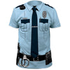 Police Officer Cop Johnny Law Blue Halloween Costume Tee T-Shirt S-2XL-Cyberteez