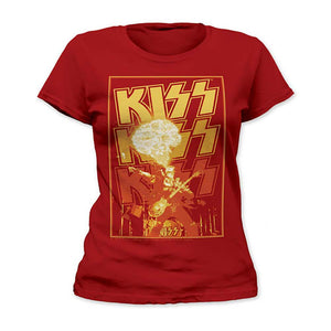 Kiss Fire Breathing Gene Simmons Women's T-Shirt-Cyberteez