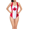 Canada Canadian Flag Logo Women's One Piece Swimsuit -Cyberteez
