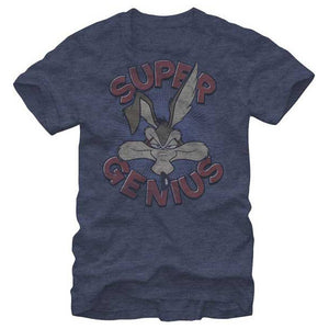 LOONEY TUNES Wiley E Coyote Super Genius BLUE Roadrunner T-Shirt-Cyberteez