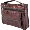 Bible Cover Burgundy Faux Alligator Protective Holy Book Tote Carry Case Bag-Cyberteez