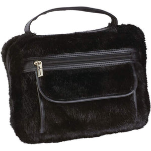 Bible Cover Black Faux Mink Protective Holy Book Tote Carry Case Bag-Cyberteez