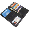 Passport Cover Black Leather Organizer Travel Wallet ID Holder Money Case-Cyberteez