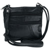Purse Handbag Genuine Leather Women's Black Shoulder Cross Body Strap Bag-Cyberteez