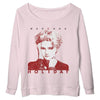 Madonna Holiday Women's Longsleeve Boatneck Fleece Sweatshirt-Cyberteez