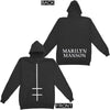 Marilyn Manson Double Cross Logo Pullover Hoody Sweatshirt-Cyberteez