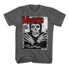 Misfits All Ages Fiend Skull Gray Flyer Distressed T-Shirt-Cyberteez