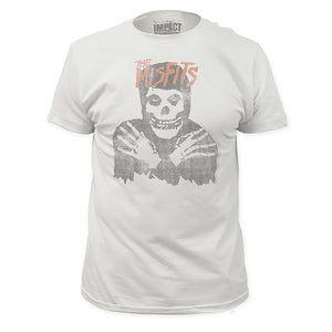 Misfits Classic Fiend Skull Distressed White T-Shirt-Cyberteez
