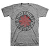 Red Hot Chili Peppers Asterisk Circle Gray T-Shirt-Cyberteez