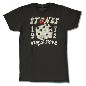 Rolling Stones Tour 1972 w/ Dates Dice Tongue Logo Distressed T-Shirt-Cyberteez