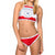 Budweiser Beer Logo Women's Sport Bikini Halter Top Swimsuit