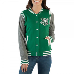Harry Potter Slytherin Hogwarts Girls Juniors Varsity Jacket-Cyberteez