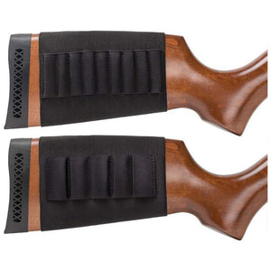 Shotgun & Rifle 2pc Butt Stock Ammo Holder Bullet Gun Sleeve Shell Hunting Pouch-Cyberteez