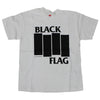 Black Flag Bars Logo White T-Shirt-Cyberteez