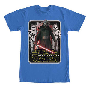 Star Wars Force Awakens Kylo Ren Stormtroopers Blue T-Shirt-Cyberteez