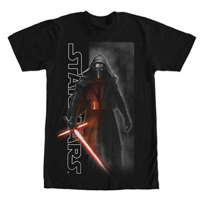 Star Wars Force Awakens Kylo Ren w/ Logo Black T-Shirt-Cyberteez