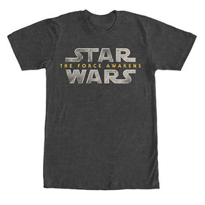 Star Wars Force Awakens Logo Gray T-Shirt-Cyberteez