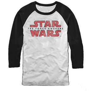 Star Wars Force Awakens Logo Baseball Jersey Longsleeve T-Shirt-Cyberteez