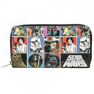 Star Wars Comics Retro Zip Around Wallet Clutch Wallet-Cyberteez