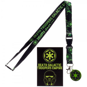 Star Wars Rogue One Galactic Empire Logo Lanyard w/ Charm-Cyberteez
