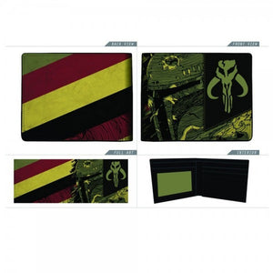 Star Wars Mandalorian Logo Boba Fett Bounty Hunter Bi-Fold Wallet-Cyberteez