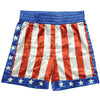 Rocky Apollo Creed USA Flag Boxing Trunks Costume Shorts-Cyberteez
