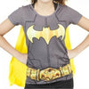 Batgirl Logo Women's Sublimated Batman Costume T-Shirt w/ Cape-Cyberteez